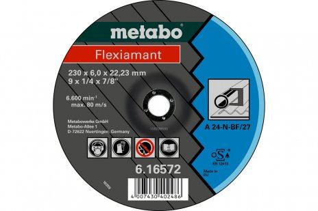 METABO Ściernica Flexiamant 115x6,8x22,23 stal, SF 27 - 616725000 616725000