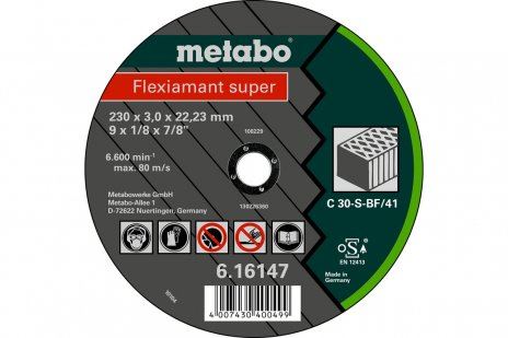 METABO Tarcza szlifierska Flexiamant SUPER 125 x 2,5 x 22,23 kamień, TF 42 616312000