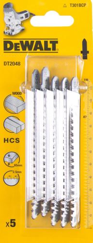 Brzeszczot DeWALT HCS do drewna, 116 mm (5 szt.) DT2048