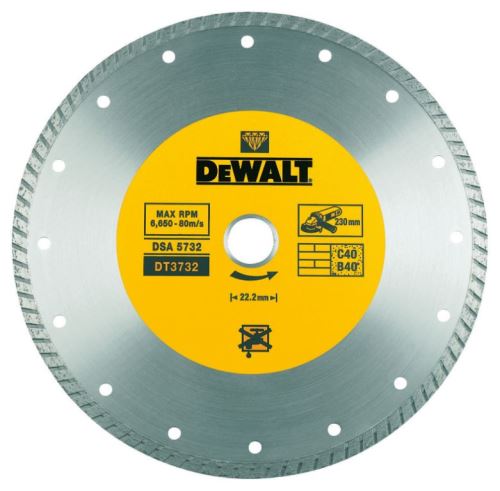 Tarcza diamentowa DeWALT Turbo do cięcia na sucho 180 x 22,2 mm DT3722