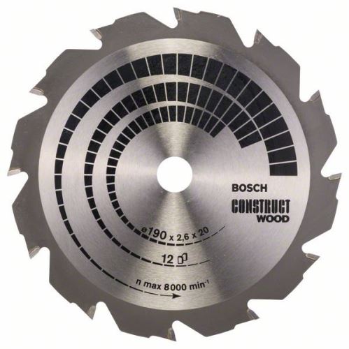 BOSCH Brzeszczot Construct Wood 190 x 20/16 x 2,6 mm; 12 2608641201