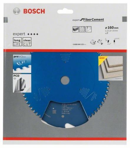 BOSCH Brzeszczot Expert do cementu włóknistego 160 x 20 x 2,2 mm, 4 2608644121