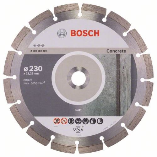 BOSCH Diamentowa tarcza do cięcia Standard for Beton 230 x 22,23 x 2,3 x 10 mm 2608602200