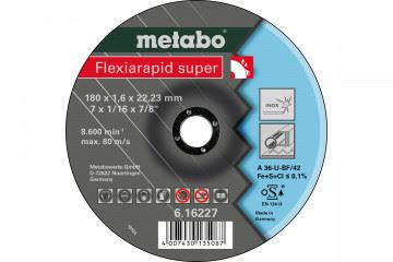 METABO Tarcza tnąca-stal-FLEXIARAPID SUPER 180x1,6x22,2 616227000