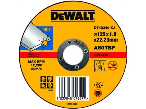 DeWALT Tarcza tnąca do stali nierdzewnej, płaska 125 x 2,1 x 22,23 mm DT42340Z