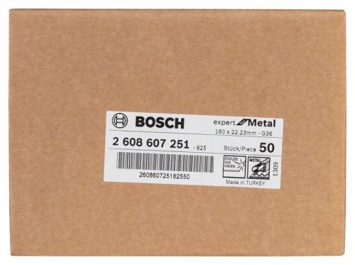 BOSCH Tarcza szlifierska fibrowa R444, Expert for Metal D = 180 mm; K = 36 2608607251