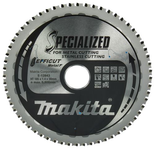 Brzeszczot MAKITA stalowy Efficut 185x1,4x30 mm 60 zębów E-12843