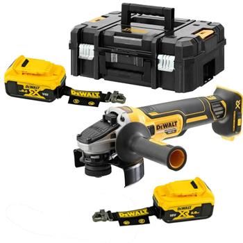 DEWALT Akumulatorowa szlifierka kątowa 18V 125mm, 2x 5Ah, bez ładowarki, Tstack DCG406P2LRT