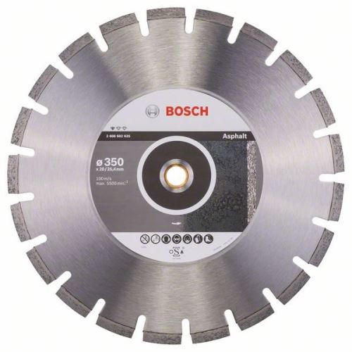 BOSCH Diamentowa tarcza do cięcia Standard do asfaltu 350 x 20/25,40 x 3,2 x 10 mm 2608602625