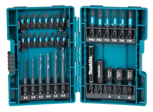 Zestaw bitów skrętnych i wierteł MAKITA 1/4" IMPACT BLACK, 33 szt. B-66896