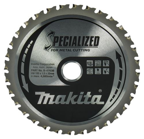 Brzeszczot MAKITA stal SPECIALIZED 150x1,5x20 mm 32 zęby B-47036