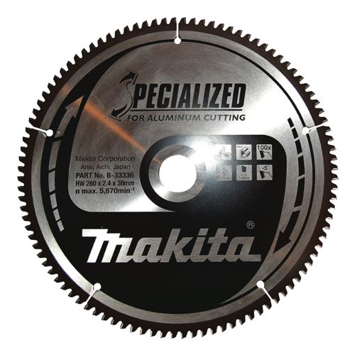 Brzeszczot MAKITA aluminium SPECIALIZED 260x2,4x30 mm 100 zębów B-33336