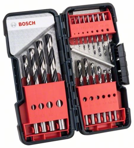 BOSCH 18-częściowy zestaw wierteł spiralnych HSS PointTeQ ToughBox 2608577350