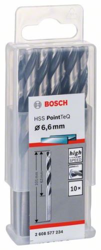 Wiertło kręte BOSCH HSS PointTeQ 6,6 mm (10 szt.) 2608577234