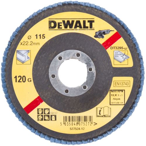 DeWALT Ściernica listkowa do płaskiego metalu 115 x 22,2 mm 60G DT3293