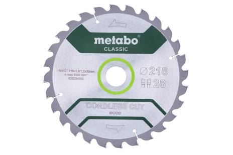 METABO Brzeszczot 216 x 30 mm, 28 zębów, 5° CordlessCutClassic 628284000