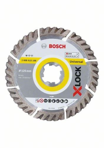 Diamentowa tarcza tnąca BOSCH X-LOCK Standard do Universal, 125 x 22,23 x 2 x 10 mm 2608615166