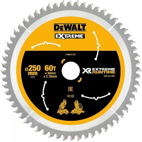 Brzeszczot DeWALT (idealny do pił FLEXVOLT) 250 x 30 mm, 60 zębów DT99573