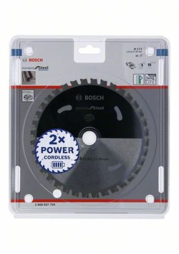 BOSCH Brzeszczot do pił akumulatorowych; Norma dla stali 173x20x1,6/1,2x36T 2608837750