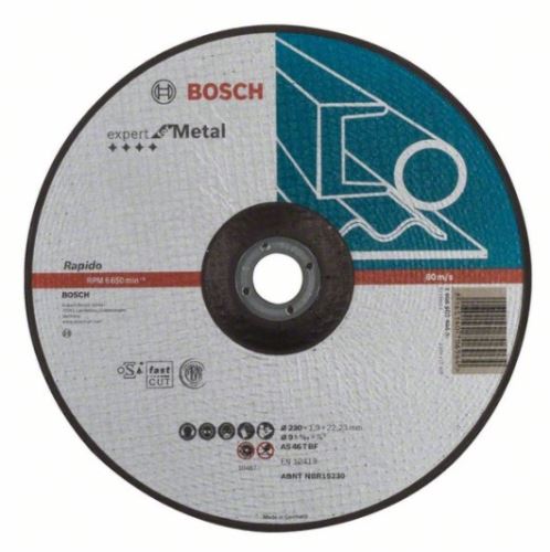 BOSCH Tarcza do cięcia profilowana Expert for Metal – Rapido AS 46 T BF, 230 mm, 1,9 mm 2608603404