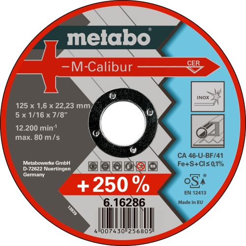 METABO Tarcza tnąca 125x1,6x22,23 mm M-Calibur 616286000