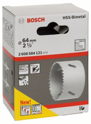 Dziurkacz bimetaliczny BOSCH HSS do adaptera standardowego 64 mm, 2 1/2" 2608584121