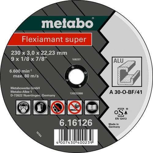 METABO Tarcza tnąca - aluminium -FLEXIAMANT SUPER 23 0x 3,0 x 22,2 616126000