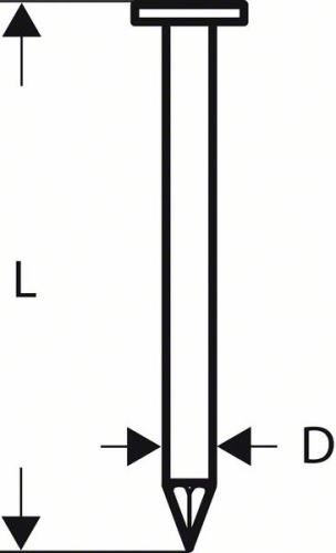 Gwoździe BOSCH SN21RK 90 Strip z łbem okrągłym 3,1 mm 90 mm niepowlekane gładkie (2500 szt.) 2608200031