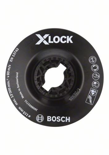 BOSCH X-LOCK Płyta podporowa, drobna 115 mm, 13 300 obr/min 2608601711