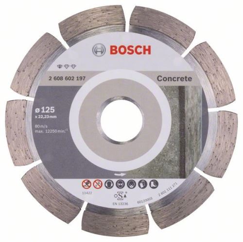 Diamentowa tarcza tnąca BOSCH Standard for Beton 125 x 22,23 x 1,6 x 10 mm 2608602197