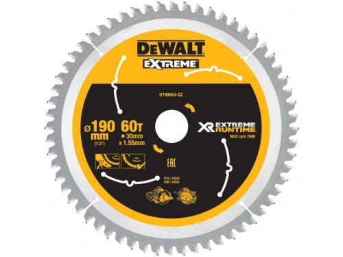 Brzeszczot DeWALT (idealny do pił FLEXVOLT) 190 x 30 mm, 60 zębów DT99564