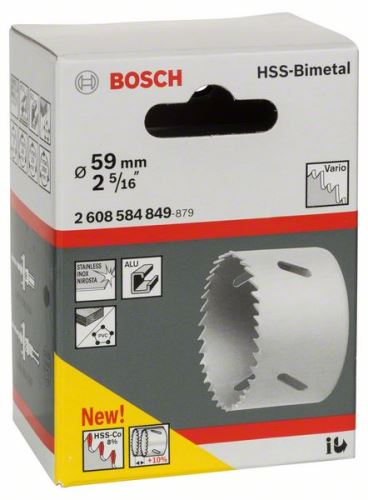 Dziurkacz bimetaliczny BOSCH HSS do adaptera standardowego 59 mm, 2 5/16" 2608584849