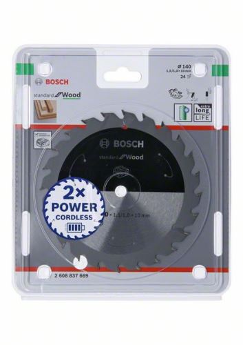 BOSCH Brzeszczot do pił akumulatorowych; Standard do drewna 140x10x1,5/1,0x24T 2608837669