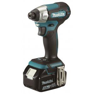 MAKITA Akumulatorowa wkrętarka udarowa 1/4" Li-ion LXT 18V/5.0Ah, Makpac DTD157RTJ