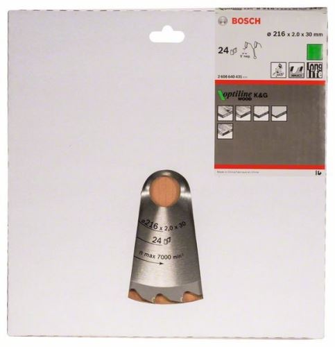 BOSCH Brzeszczot Optiline Wood 216 x 30 x 2,0 mm, 24 2608640431