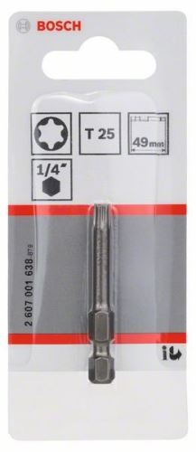 BOSCH Bit wkrętaka ekstra twardy Extra-Hart T25, 49 mm 2607001638