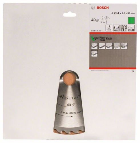 BOSCH Brzeszczot Optiline Wood 254 x 30 x 2,0 mm, 40 2608640438