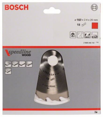 BOSCH Brzeszczot Speedline Wood 160 x 20 x 2,2 mm, 18 2608640787