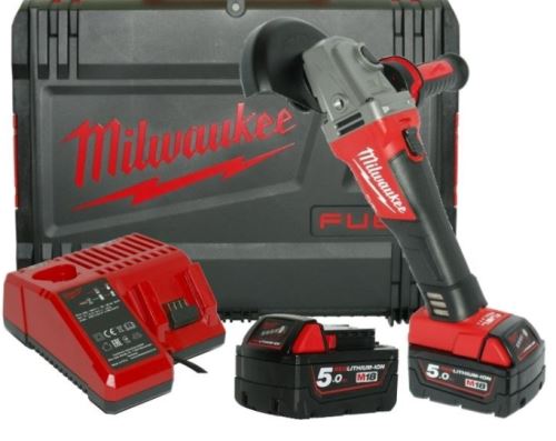 Akumulatorowa szlifierka kątowa MILWAUKEE M18 CAG-502X FUEL 125 mm (2 x 5,0 Ah) 4933448866