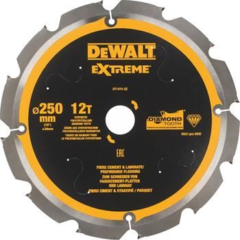 Brzeszczot DeWALT do płyt z cementu włóknistego i laminatu, 250 x 30 mm, 12 zębów DT1474