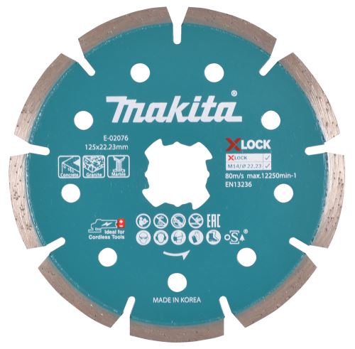 Diamentowa tarcza do cięcia MAKITA X-lock 125x1,6x22,23 mm E-02076