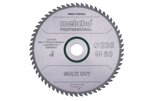 METABO Brzeszczot „multi-cut – professional”, 235x30 mm, 60 zębów, 5° 628495000