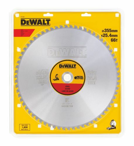 Brzeszczot do cięcia stali DeWALT 355 x 25,4 mm 66 zębów DT1926