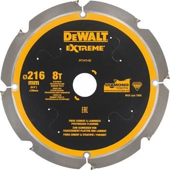 Brzeszczot DeWALT do płyt z cementu włóknistego i laminatu, 216 x 30 mm, 8 zębów DT1473