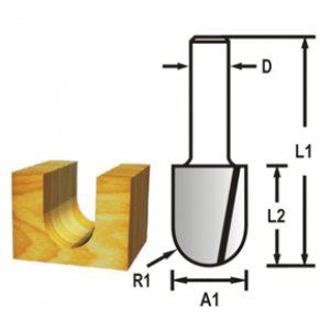 MAKITA Frez do wpustów trzpień 6 mm, 9,5x12,7x44 mm D-47818