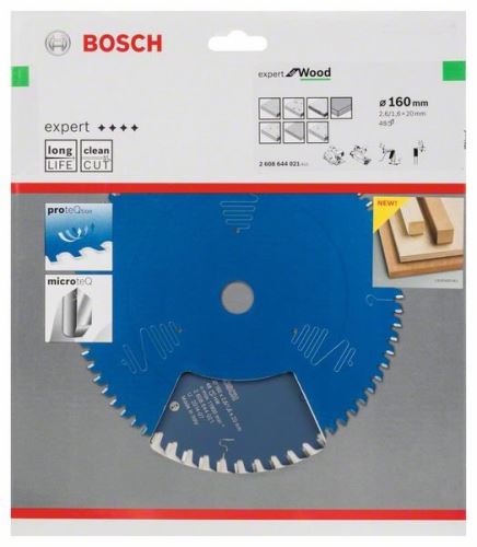 BOSCH Brzeszczot Expert for Wood 160 x 20 x 2,6 mm, 48 2608644021