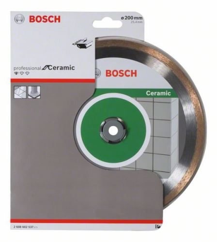 BOSCH Diamentowa tarcza tnąca Standard for Ceramic 200 x 25,40 x 1,6 x 7 mm 2608602537