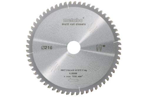 METABO Brzeszczot HW/CT 216 x 30 mm, 60 zębów 628066000