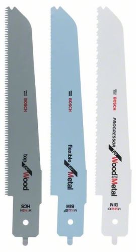 BOSCH Zestaw brzeszczotów do piły wielofunkcyjnej Bosch PFZ 500 E, 3-częściowy M 1142 H; M 3456 XF; M 1122 EF 2608656934