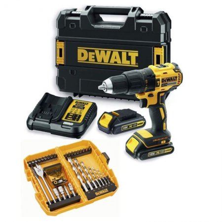 Wiertarko-wkrętarka akumulatorowa DeWALT, 18 V, 2 akumulatory LI-Ion/2,0 Ah DCD777D2K